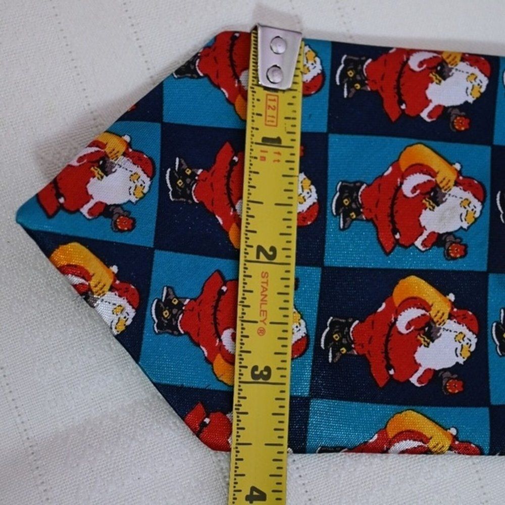 Funtyme Christmas Santa Print Neck Tie 54 Long - Picture 6 of 7